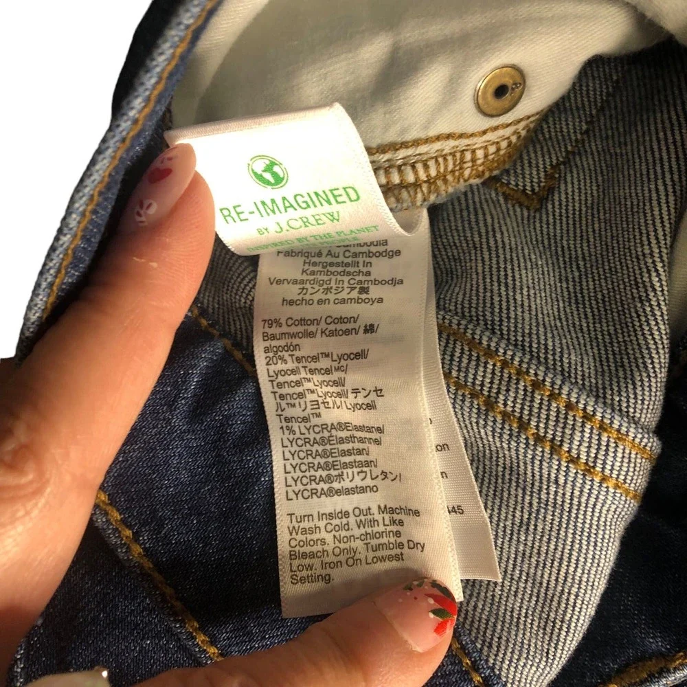 J. Crew Jeans Womens 28 Essential Straight Leg Medium‎ Wash Classic Denim